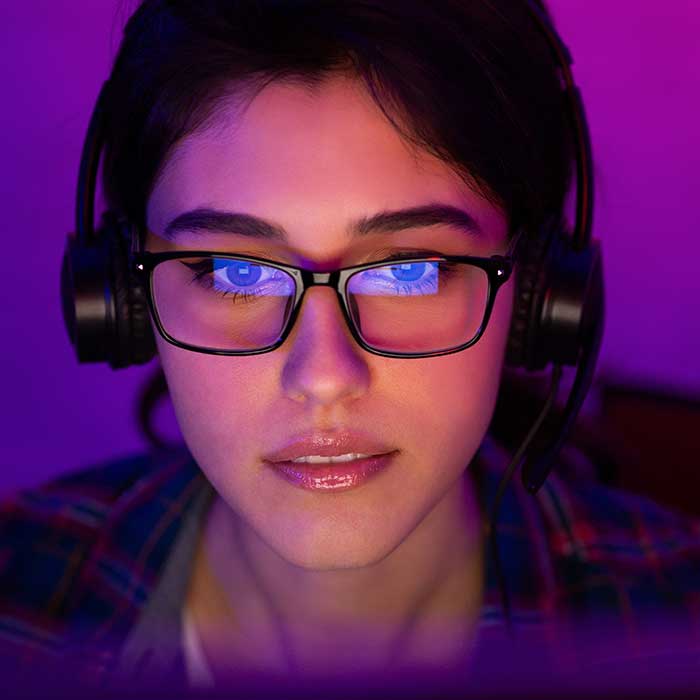Blue Light Filtering Glasses For Playing Video Games
